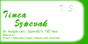 timea szpevak business card